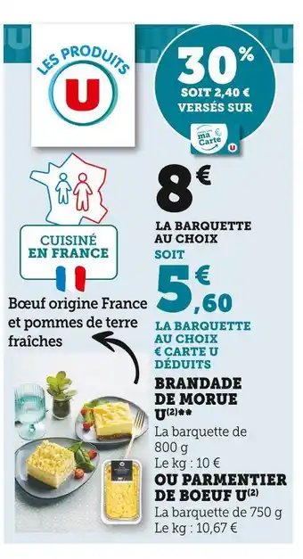 U Express U brandade de morue offre