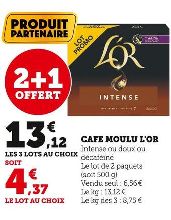U Express L'or cafe moulu offre