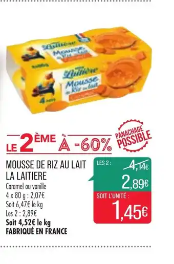 Match Mousse De Riz Au Lait La Laitiere offre