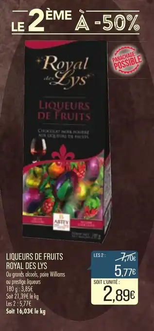 Match Liquers I=De Fruits Royal Des Lys offre