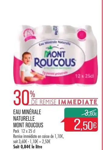 Match Eau Minérale Naturelle Mont Roucous offre