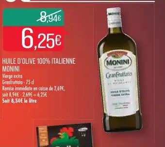Match Huile D'olive 100% Italienne Monini offre