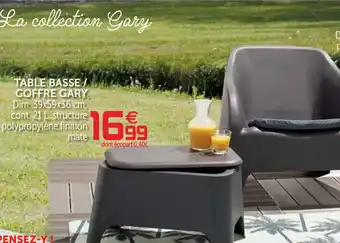 Gifi Table Basse Coffre Gazy offre