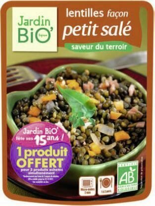 Géant Casino Lentilles Façon petit salé Bio offre