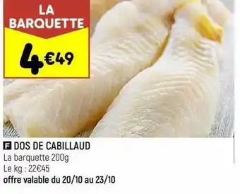 Leader Price Dos de cabillaud offre