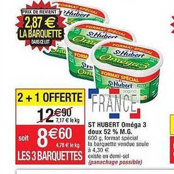 Cora x Carrefour St hubert oméga 3 doux 52% m.g offre