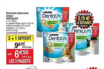 Dentastix bâtonnets larges dentalife