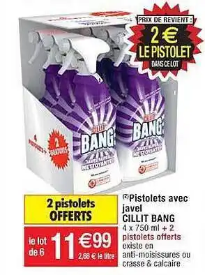 Pistolets avec javel cillit bang