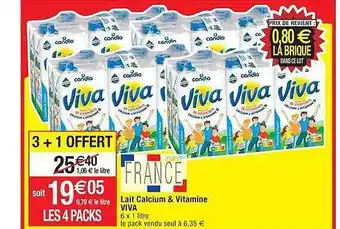 Lait calcium & vitamine viva