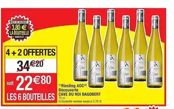 Cora x Carrefour Riesling aoc découverte cave du roi dagobert offre