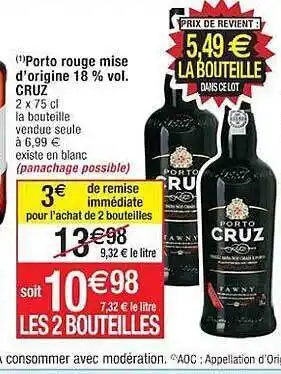 Cora x Carrefour Porto rouge mise d'origine 18% vol. cruz offre