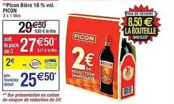 Cora x Carrefour Picon bière 18% vol. picon offre