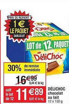 Cora x Carrefour Délichoc chocolat au lait offre