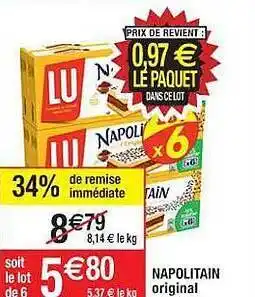 Cora x Carrefour Napolitain original offre