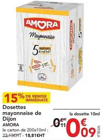 METRO Dosettes mayonnaise de dijon amora offre