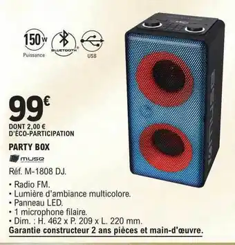 E.Leclerc Party box muse offre