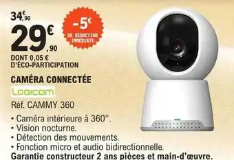 E.Leclerc Caméra connectée logicom offre