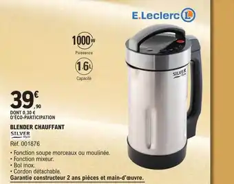 E.Leclerc Blender chauffant silver style offre