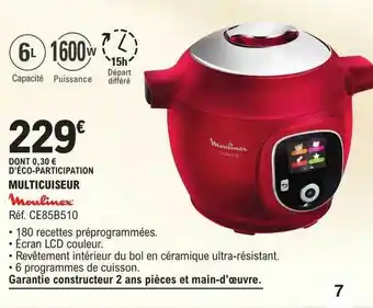 E.Leclerc Multicuiseur moulinex offre