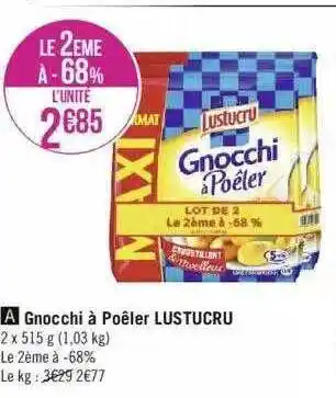 Géant Casino Gnocchi à poêler lustucru offre