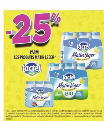 Géant Casino Les produits matin léger lactel offre