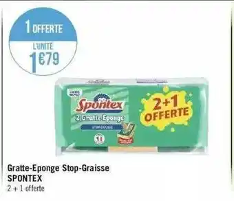 Géant Casino Gratte-éponge stop-graisse spontex offre