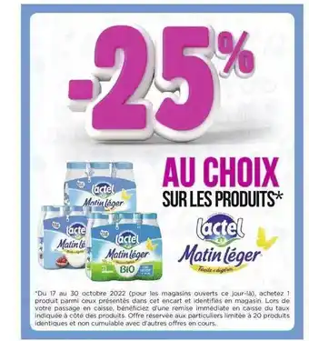 Géant Casino Les produits lactel matin léger offre