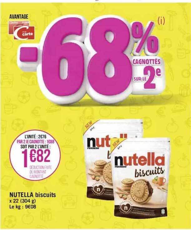Promo Nutella biscuits chez Géant Casino