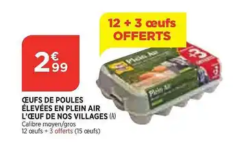 Bi1 Oeufs De Poules élevées En Plein Air L'œuf De Nos Villages offre