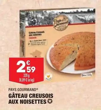 ALDI Gâteau creusois aux noisettes PAYS GOURMAND offre