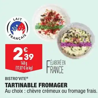 ALDI Tartinable fromager BISTRO'VITE offre