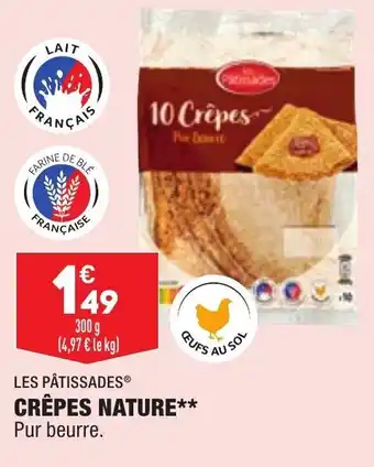 ALDI Crêpes nature LES PÂTISSADES offre