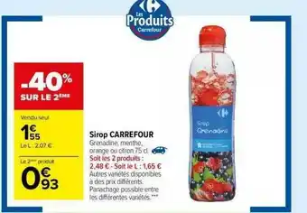 Carrefour Market Sirop Carrefour offre