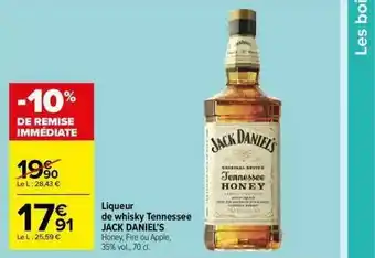 Carrefour Market Liqueur De Whisky Tennessee Jack Daniel's offre