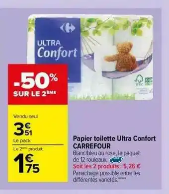 Carrefour Market Papier Toilette Ultra Confort Carrefour offre