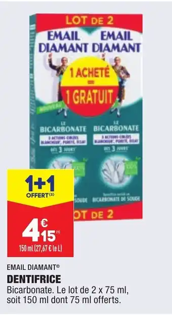 ALDI Dentifrice EMAIL DIAMANT offre