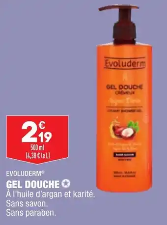 ALDI Gel douche EVOLUDERM offre