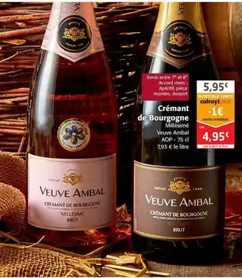 Colruyt Crémant De Bourgogne Millésimé Veuve Ambal Aop offre