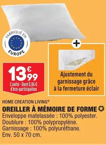 ALDI Oreiller à mémoire de forme offre