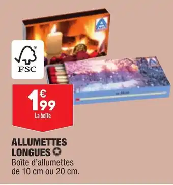 ALDI Allumettes longues offre