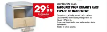 ALDI Tabouret pour enfants avec espace de rangement offre