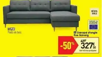 Conforama Canapé D'angle Fixe Solveig offre