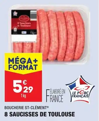ALDI 8 saucisses de toulouse offre