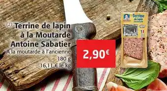 Colruyt Terrine De Lapin à La Moutarde Antoine Sabatier offre