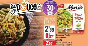 G20 Penne Au Poulet Et Au Pesto Marie offre
