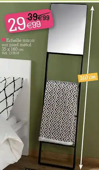 échelle Miroir Sur Pied Métal 35 X 160 Cm