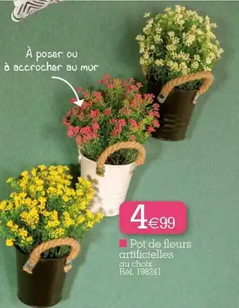 Kandy Pot De Fleurs Artificielles offre