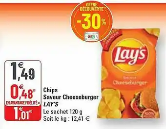 G20 Chips Saveur Cheeseburger Lay's offre