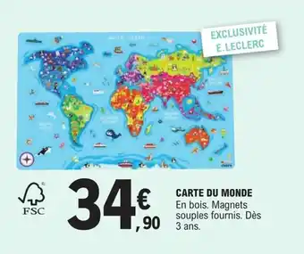 E.Leclerc Carte du monde offre