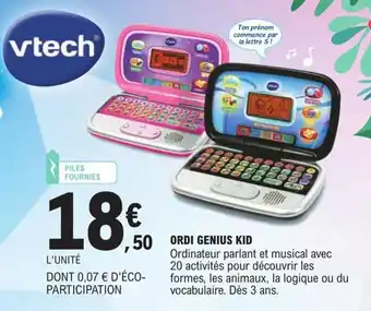 E.Leclerc Ordi genius kid offre